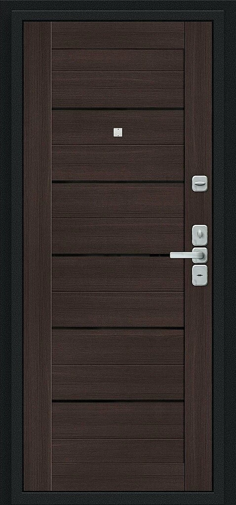 Входная дверь Райт Букле черное/Wenge Veralinga BR4628 внутренняя сторона