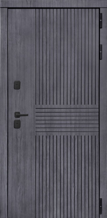 Входная дверь Берген СБ-1 (ст. белое, 16мм, беленый дуб) внешняя сторона