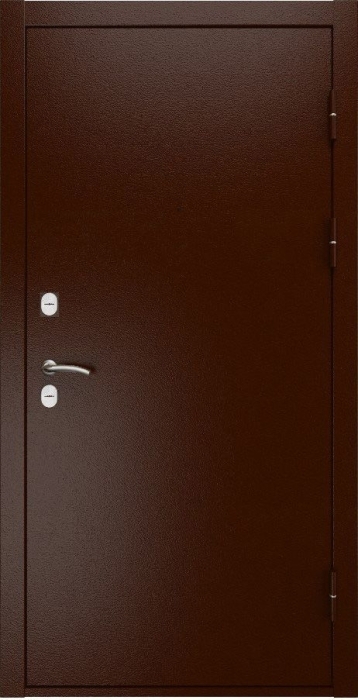 Входная дверь L Термо СБ-1 (ст. белое, 16мм, капучино) внешняя сторона